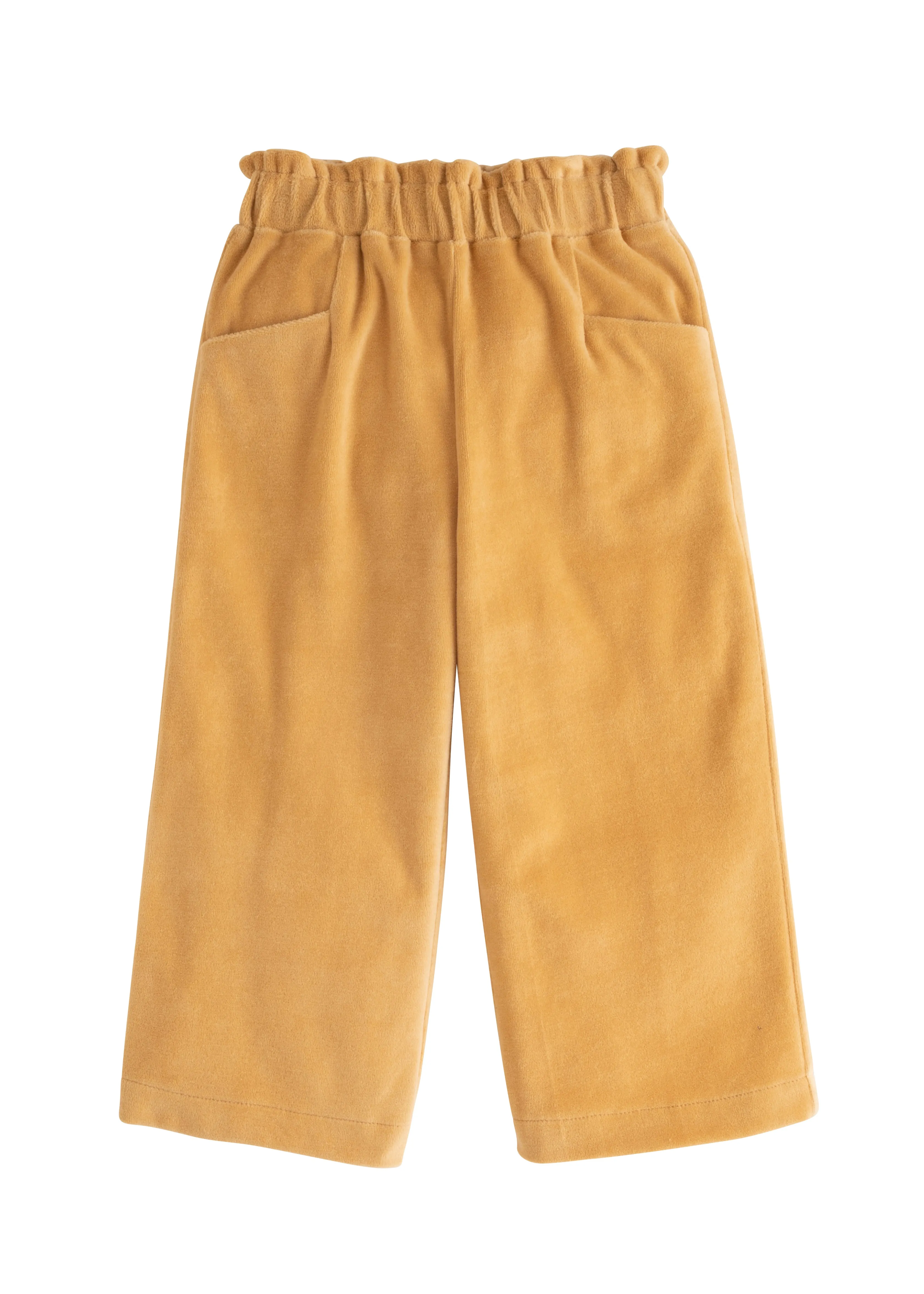 Cropped Palazzo Pants - Apricot Velour
