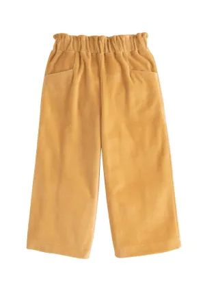 Cropped Palazzo Pants - Apricot Velour