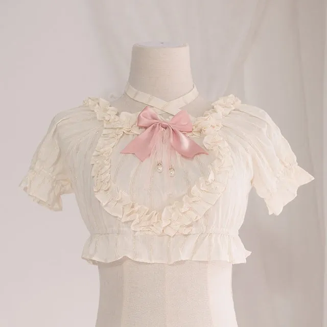 Cropped Ruffled Blouse