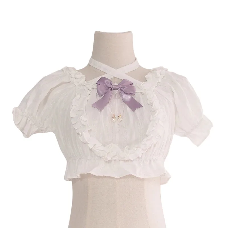 Cropped Ruffled Blouse