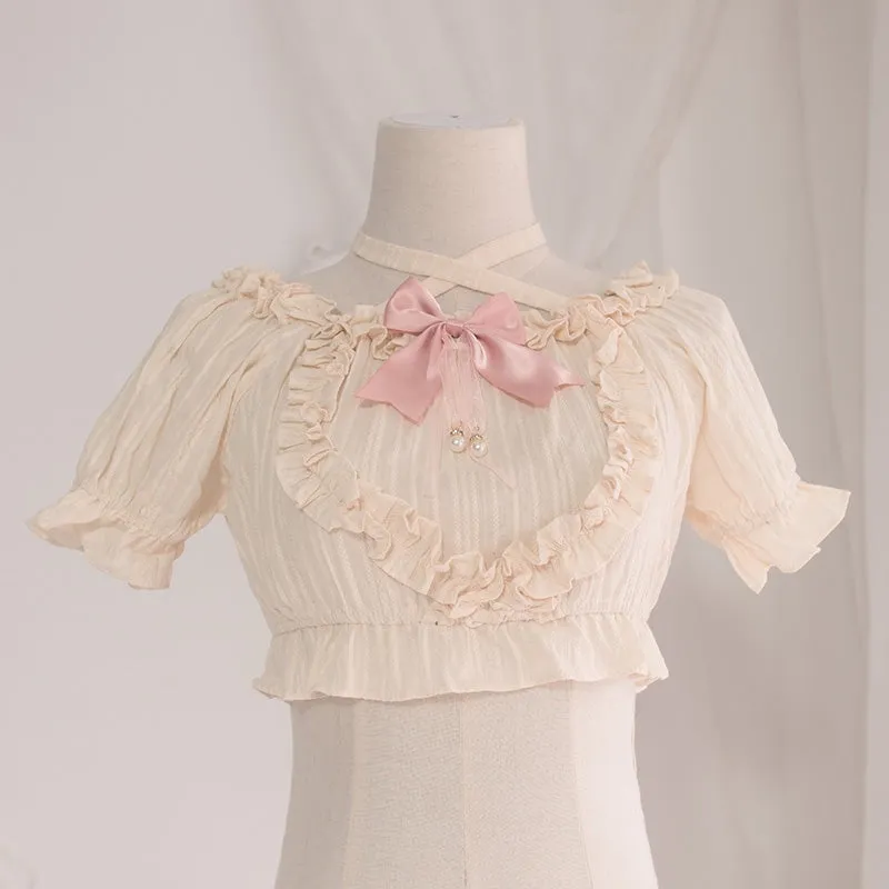 Cropped Ruffled Blouse
