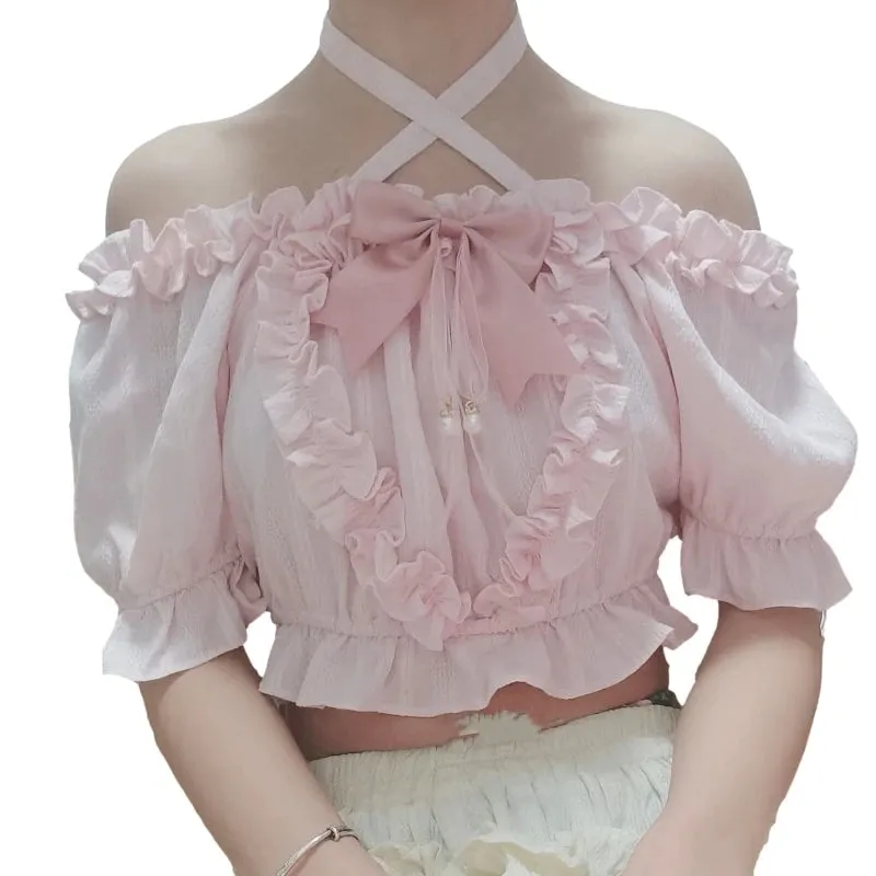 Cropped Ruffled Blouse
