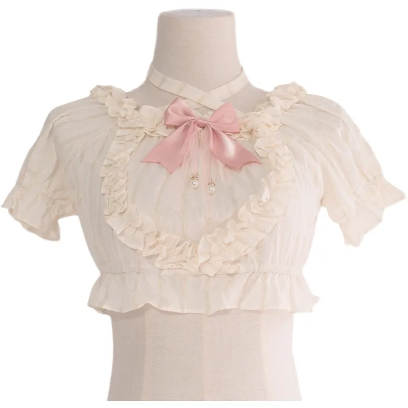 Cropped Ruffled Blouse