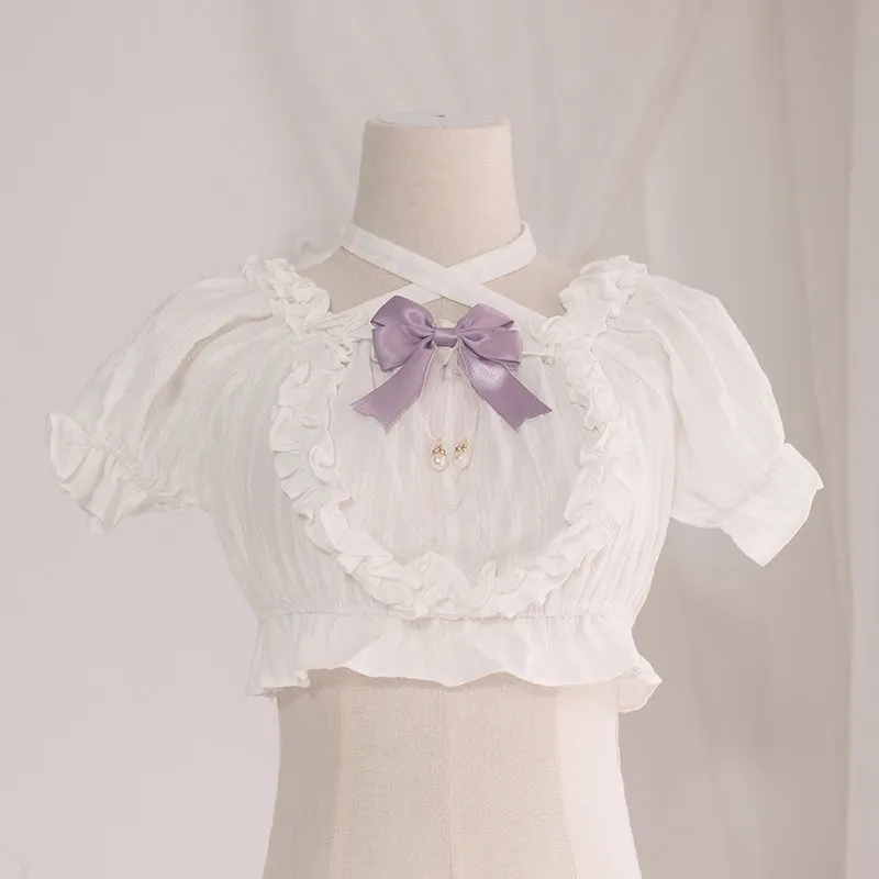 Cropped Ruffled Blouse