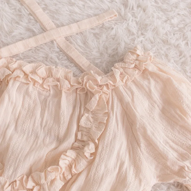 Cropped Ruffled Blouse
