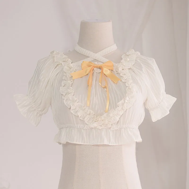 Cropped Ruffled Blouse