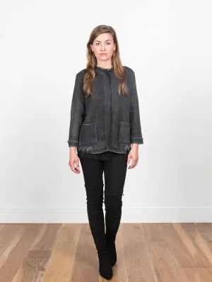 cropped sleeve sweater