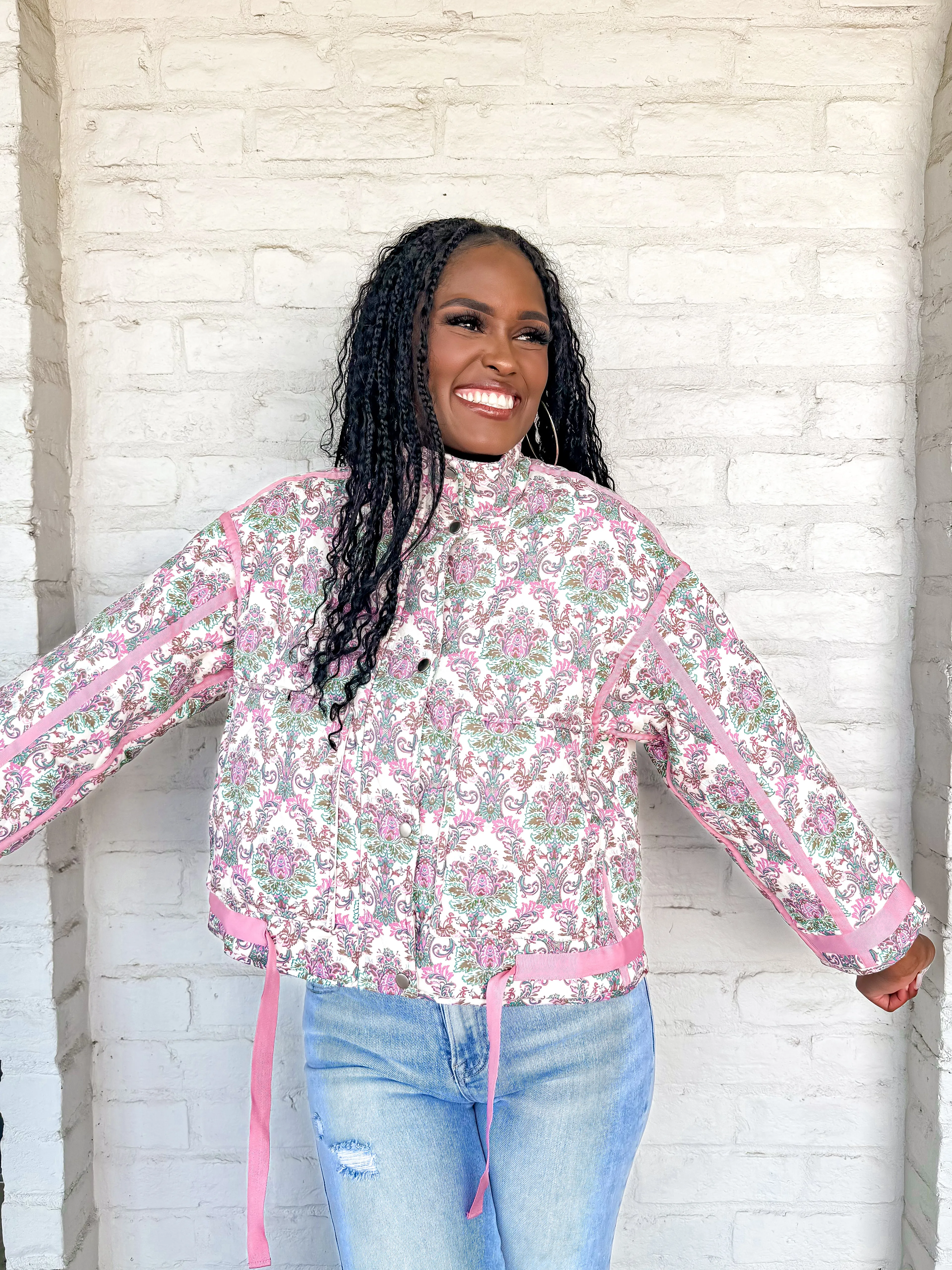 Crushing On You Jacket Pink
