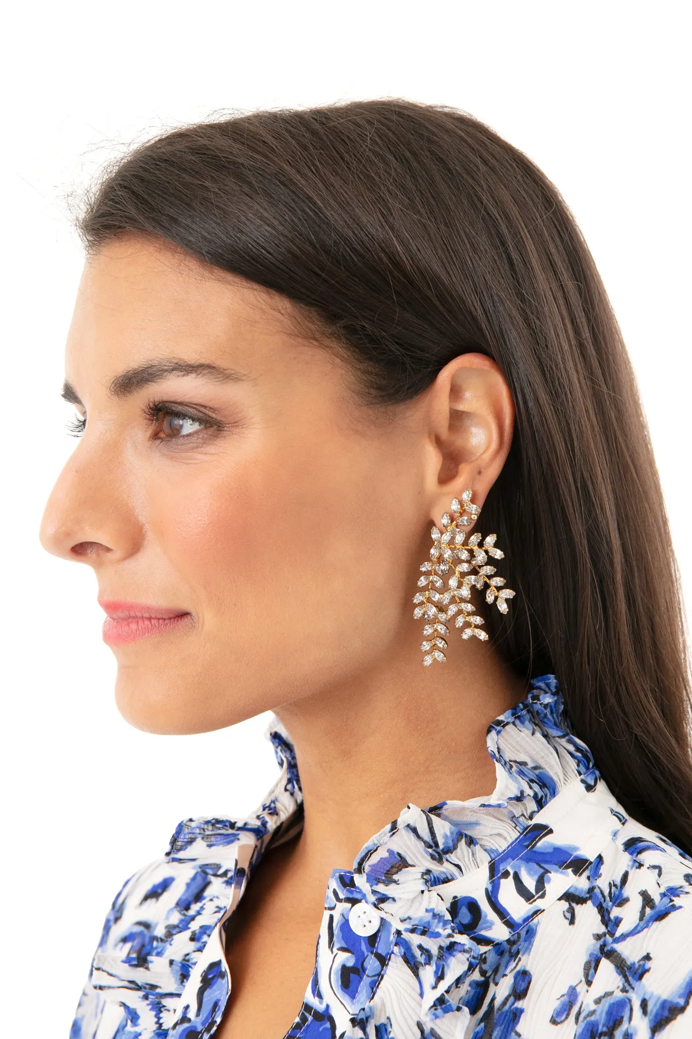 Crystal Antique Gold Vinessa Earrings