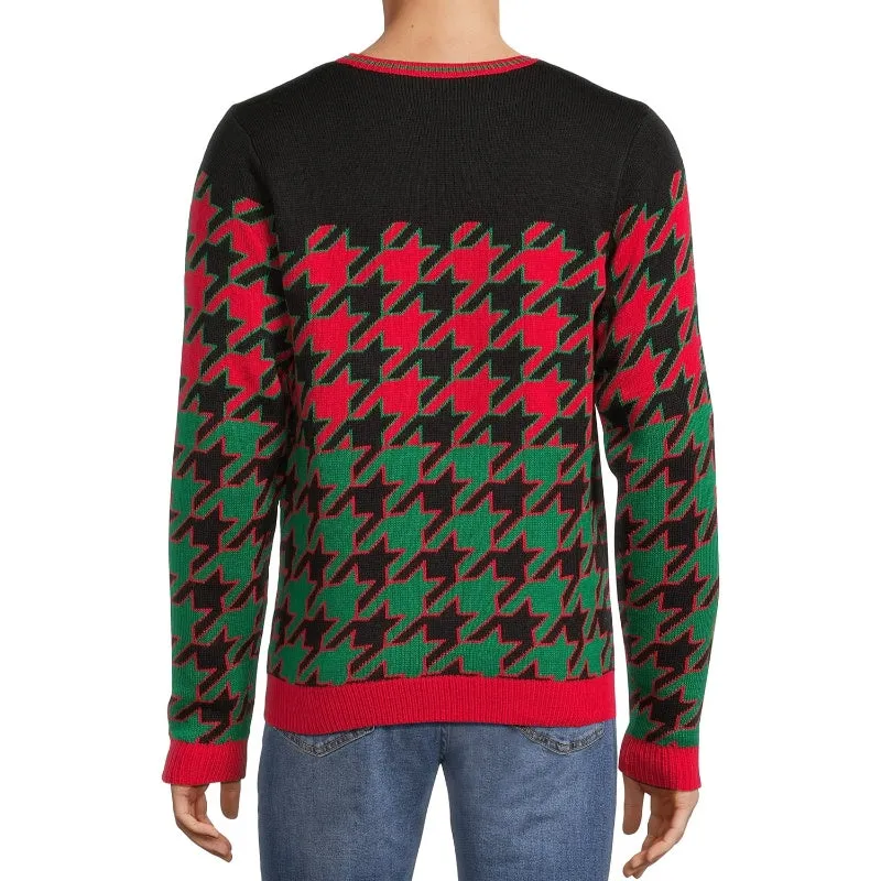 Custom Pet Cat Knit Sweater - Festive Christmas Cat Drinking Milk