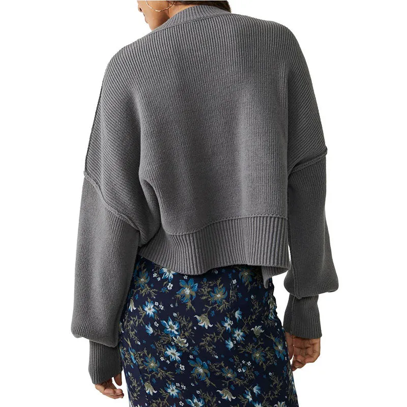 Custom Wholesale 100%Cotton Women's Solid Crew Neck Knit Pullover Sweater | OEM/ODM Sweater Manufacturer