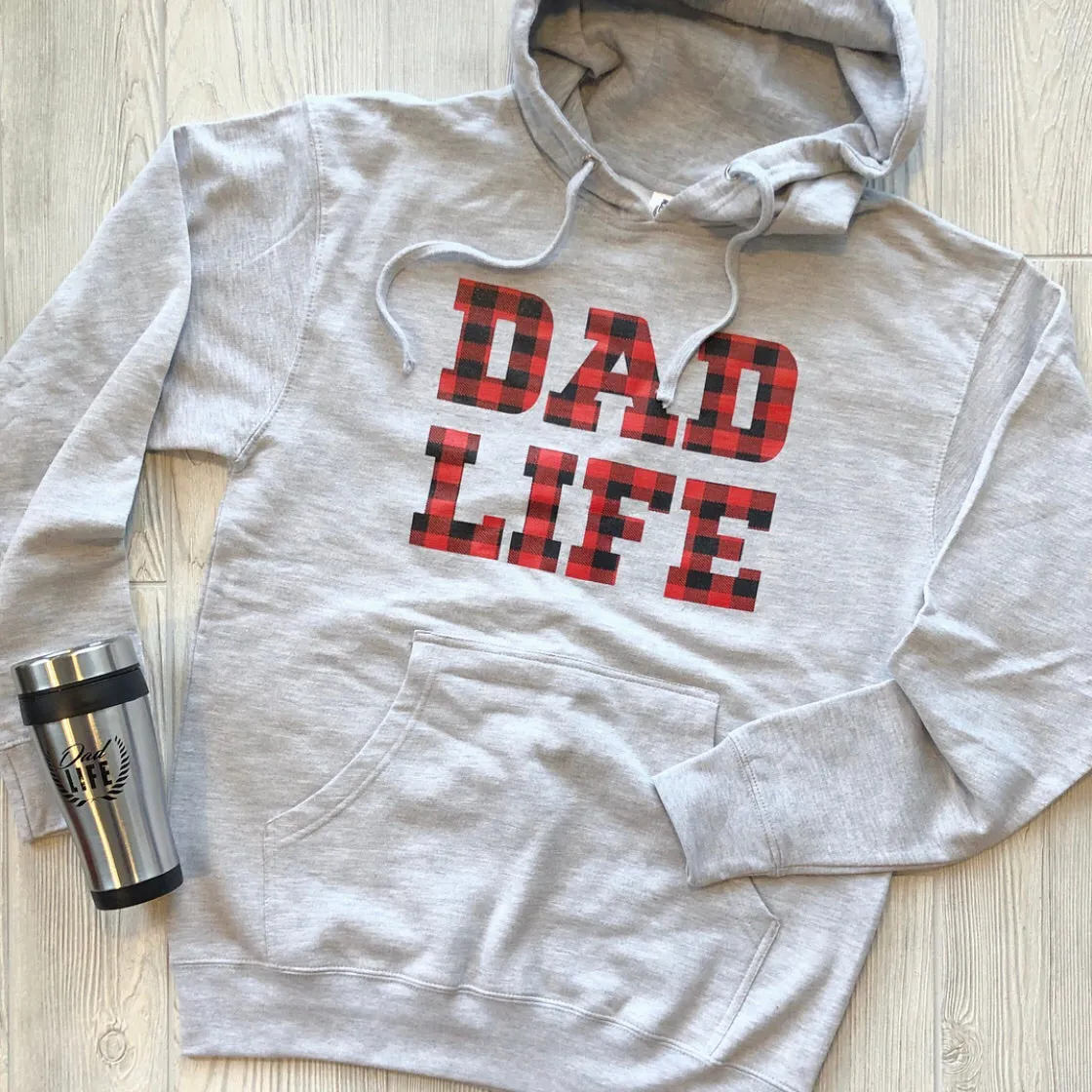 Dad Life • Plaid Hoodie