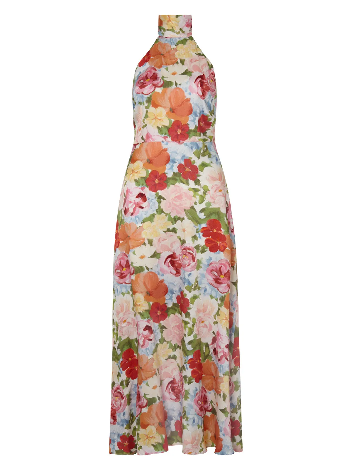 Dakota Painted Floral Halterneck Maxi Dress