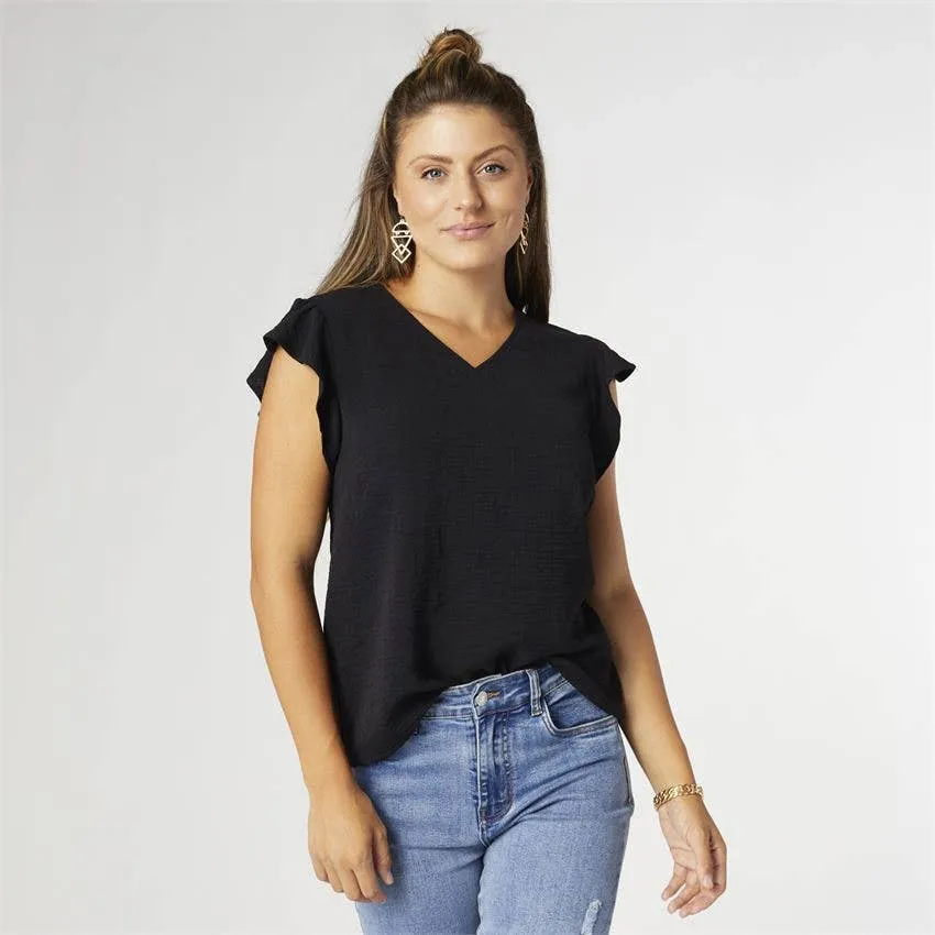 Daphne Flutter Sleeve Top
