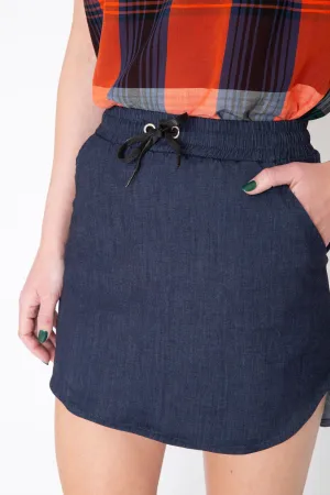 Dark Denim Track Skirt