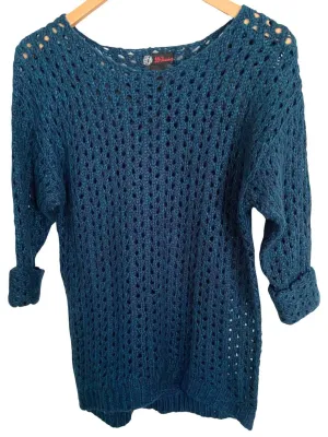 Dark Winter Teal Knit Pullover
