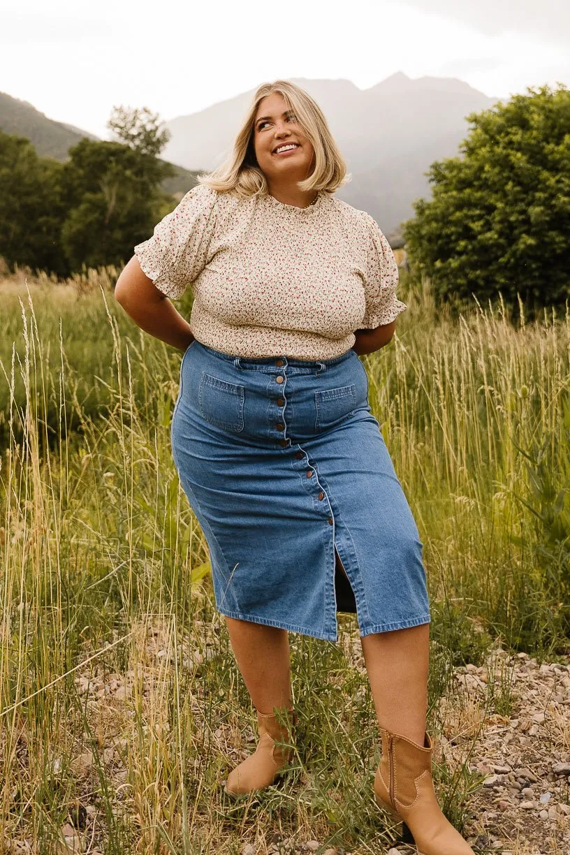 Delia Top in Ditsy Floral - FINAL SALE
