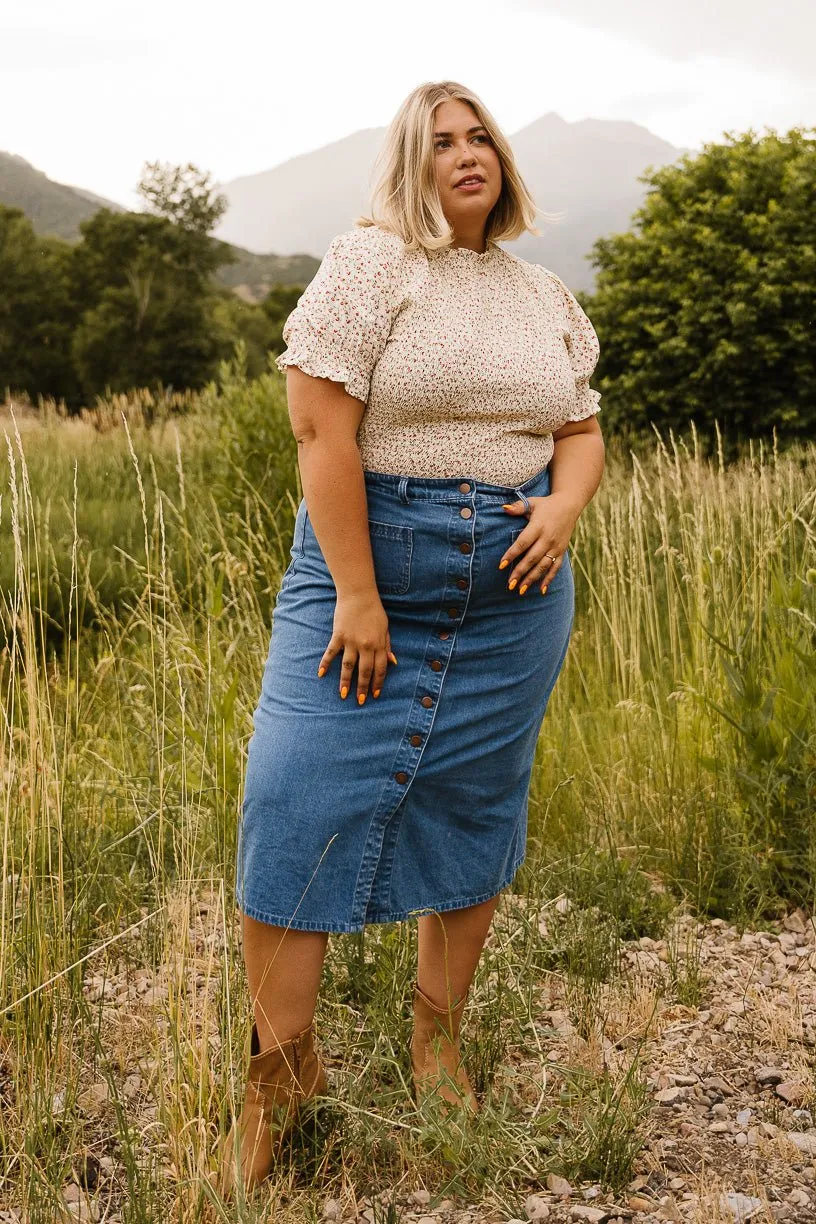 Delia Top in Ditsy Floral - FINAL SALE