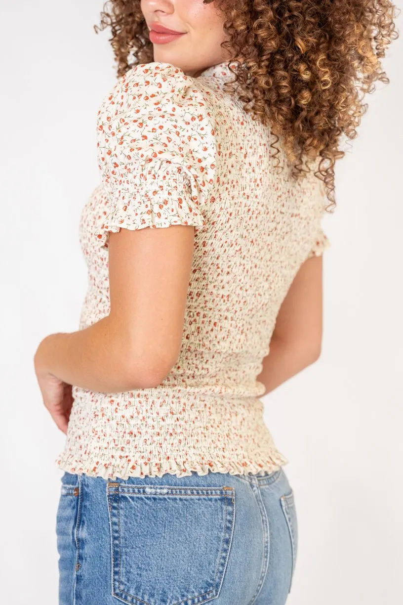 Delia Top in Ditsy Floral - FINAL SALE
