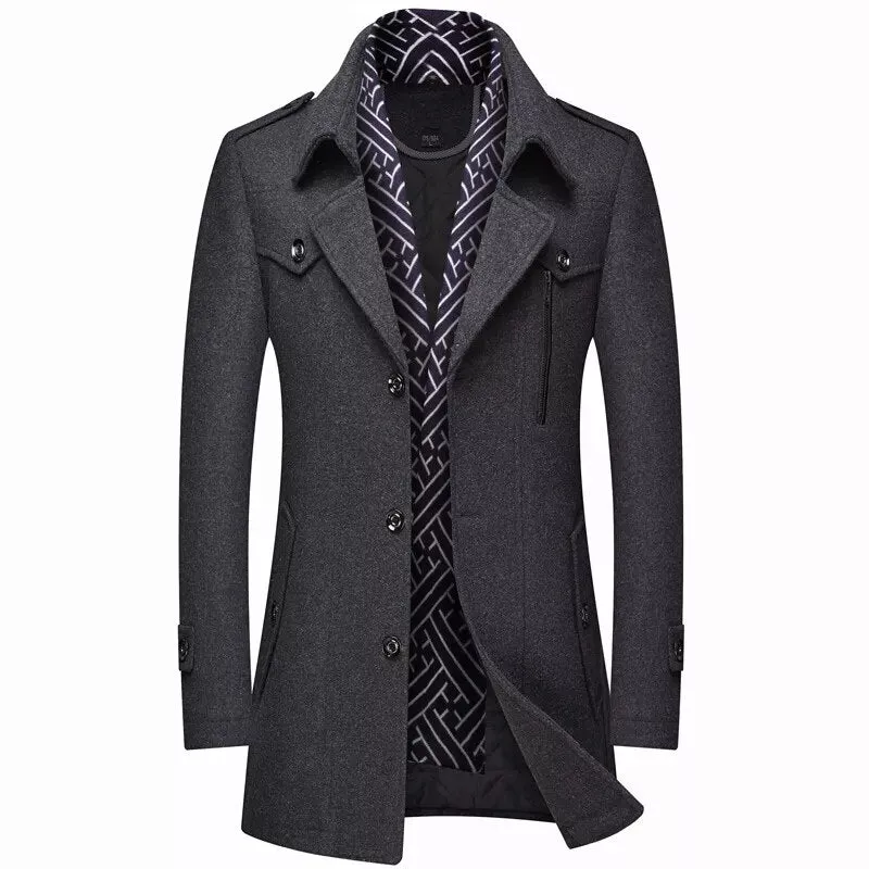 Designer Men's Wool Coat
