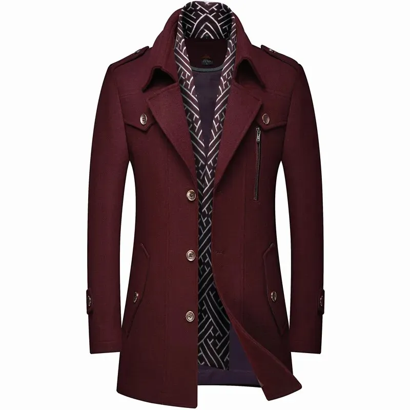 Designer Men's Wool Coat
