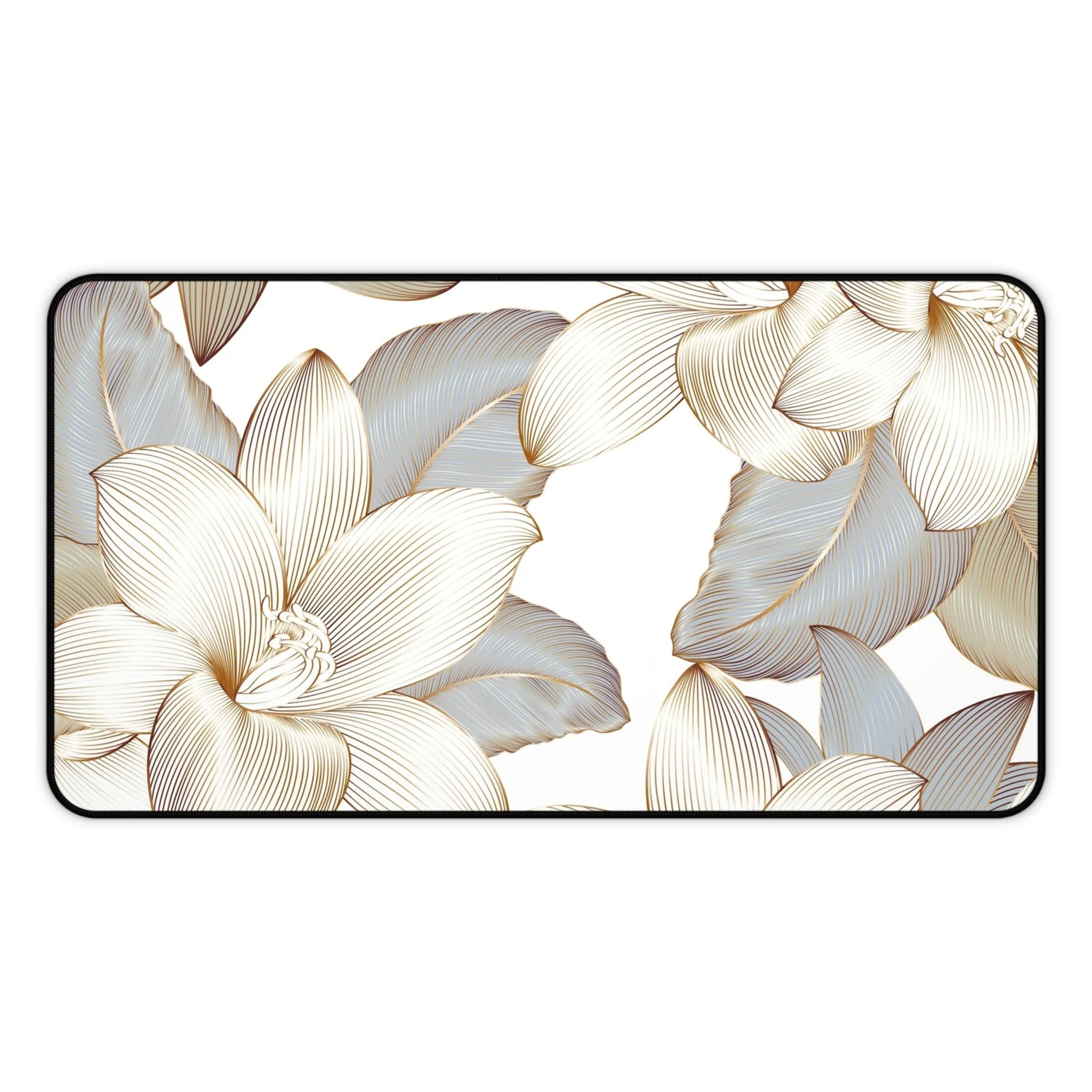Desk Mat - Vivid Gold Fall Flower Computer Pad