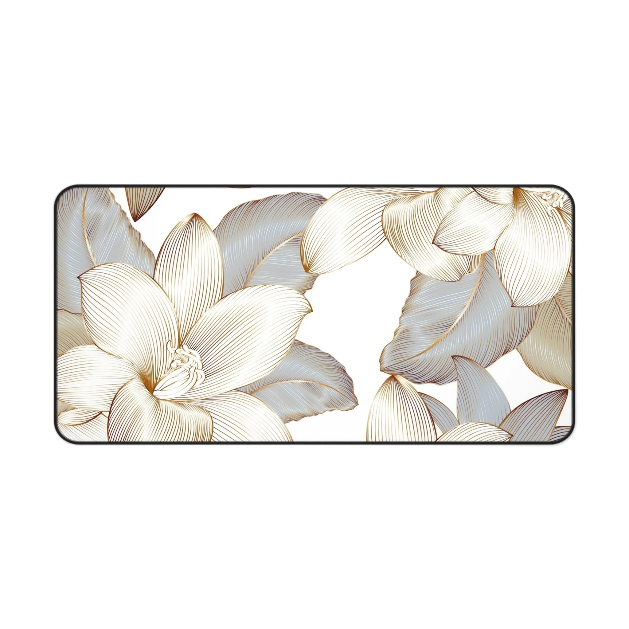 Desk Mat - Vivid Gold Fall Flower Computer Pad