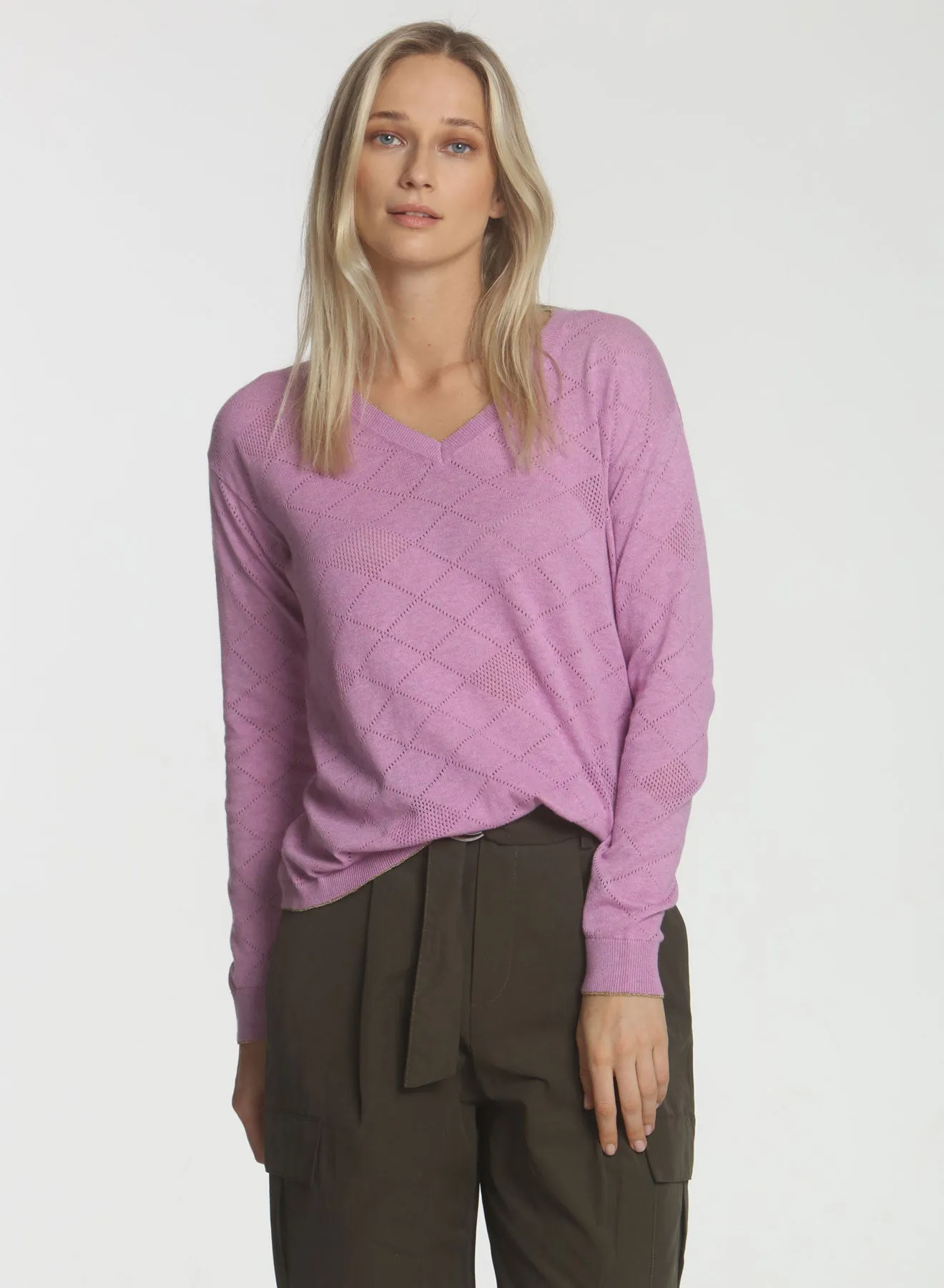 Diamond Mesh Vee - Amethyst
