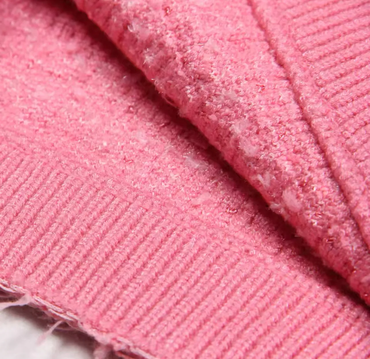 Dian Pink Knit Tweed Look Dress