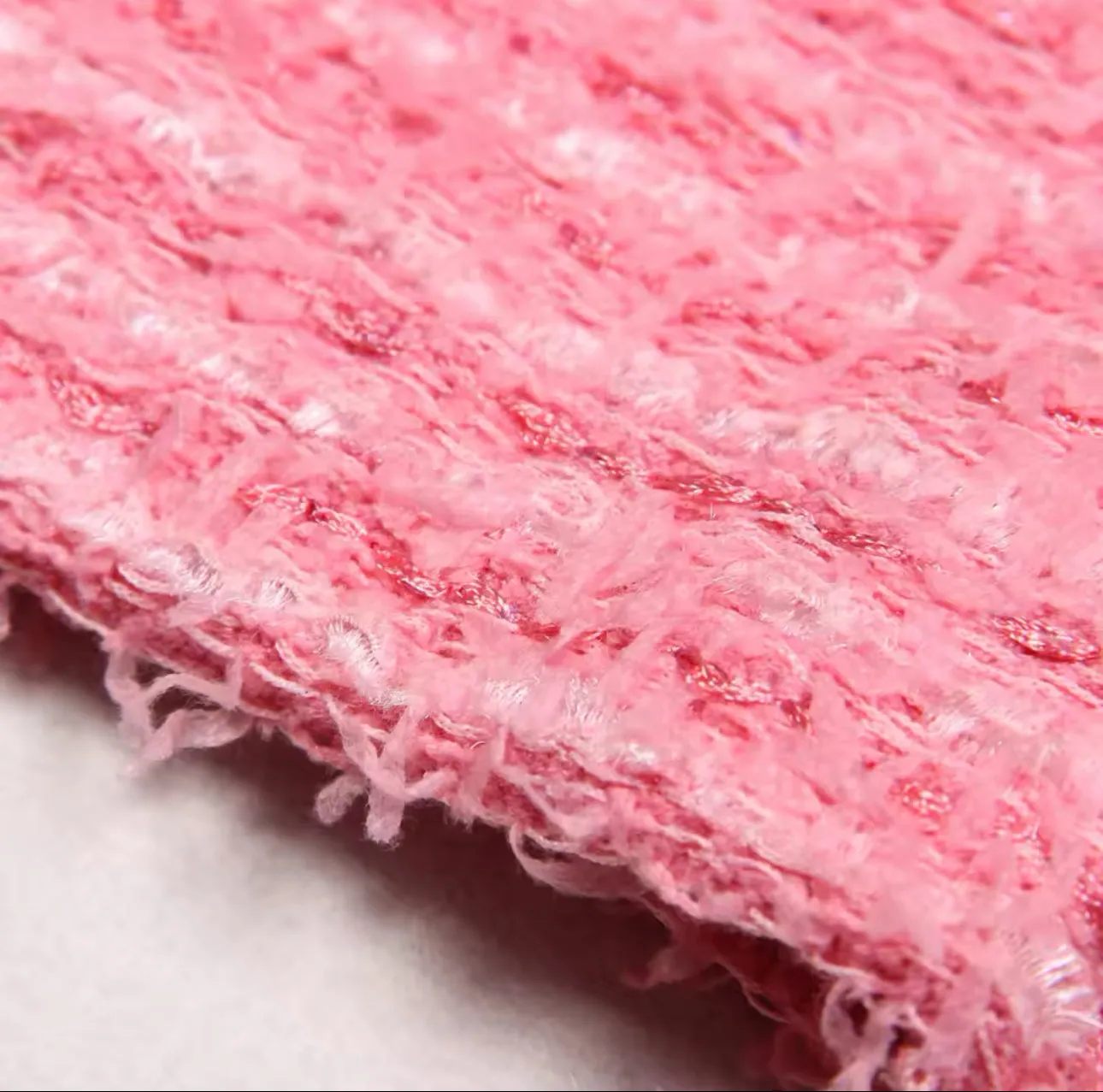 Dian Pink Knit Tweed Look Dress