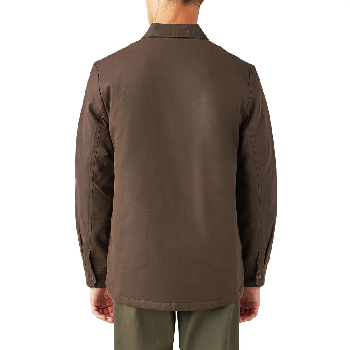Dickies Lined Duck Snap Heavyweight Shirt Jacket - Dark Brown