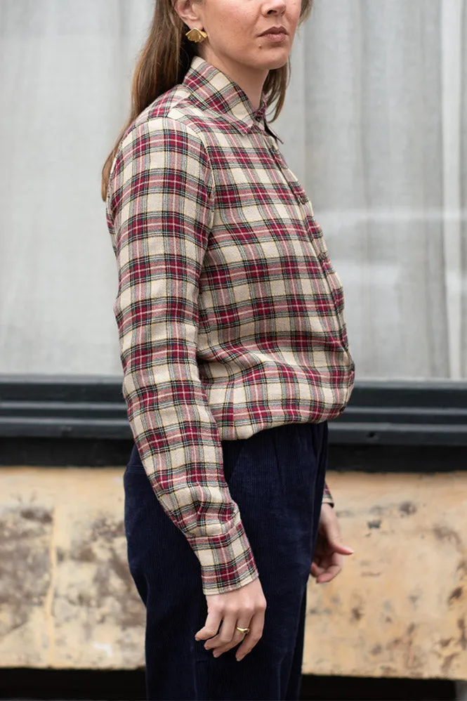 Diega Ceza Red Check Top
