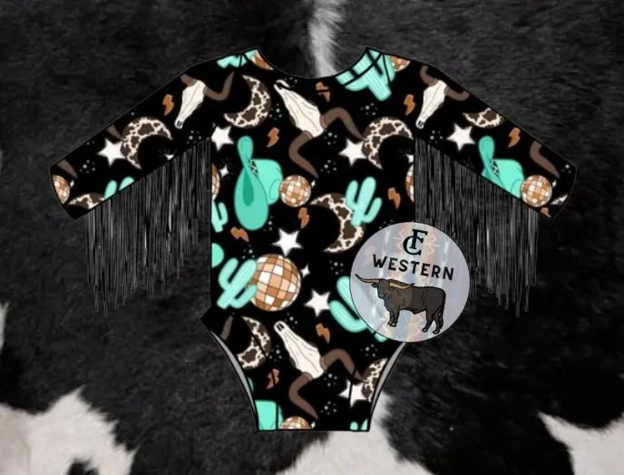 Disco Cowgirl Long sleeve Fringed Top (READ FULL DESCRIPTION)