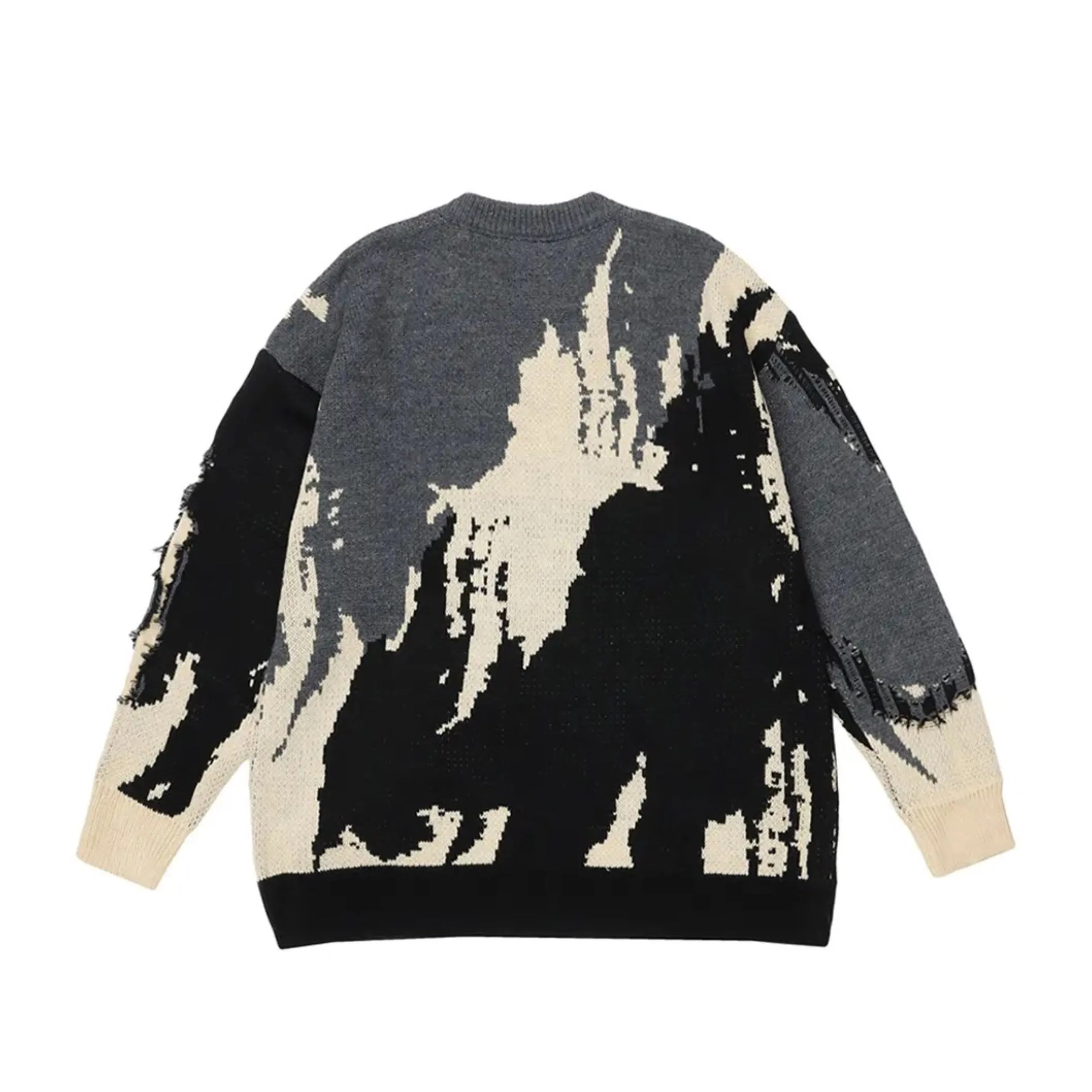 Distressed Splat Blend Sweater