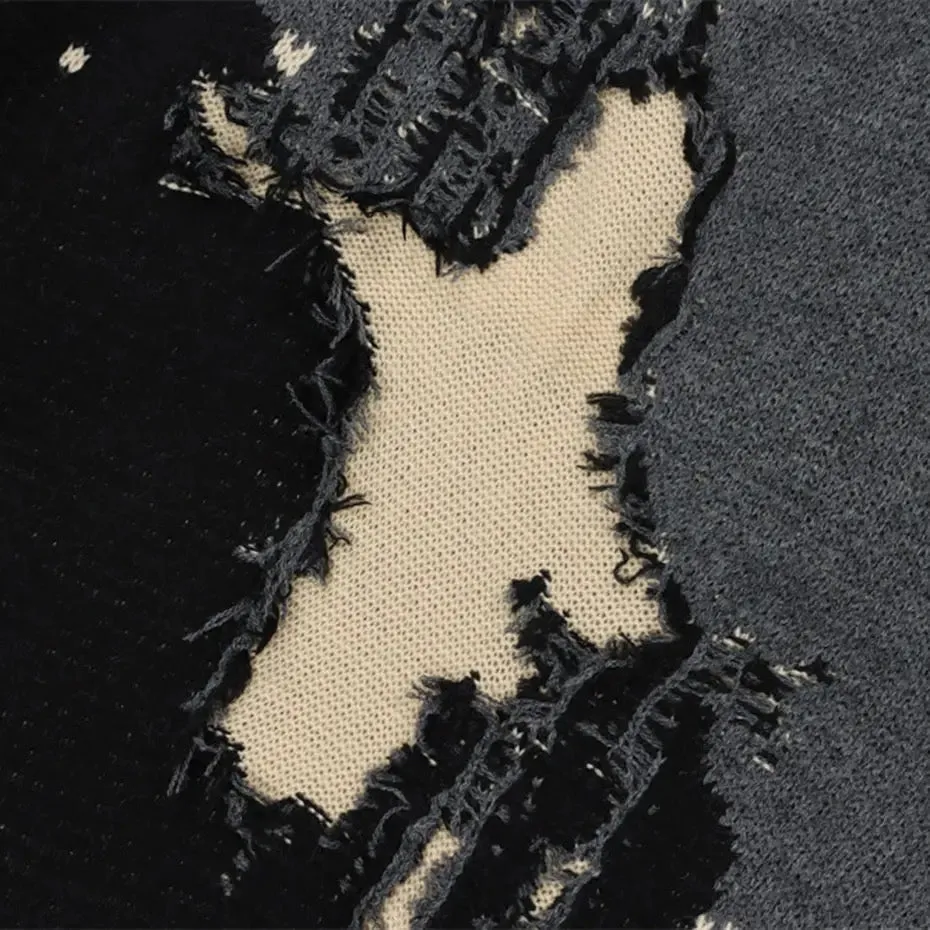 Distressed Splat Blend Sweater