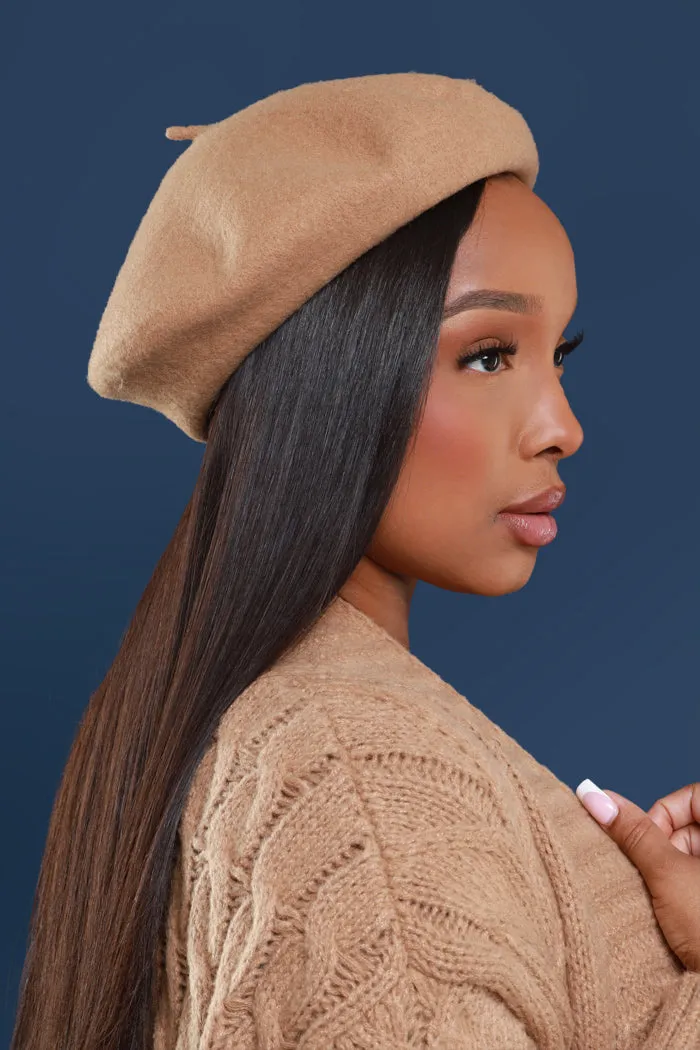 Don't Worry Darling Wool Beret - Camel