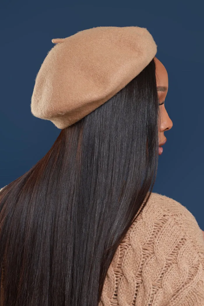 Don't Worry Darling Wool Beret - Camel