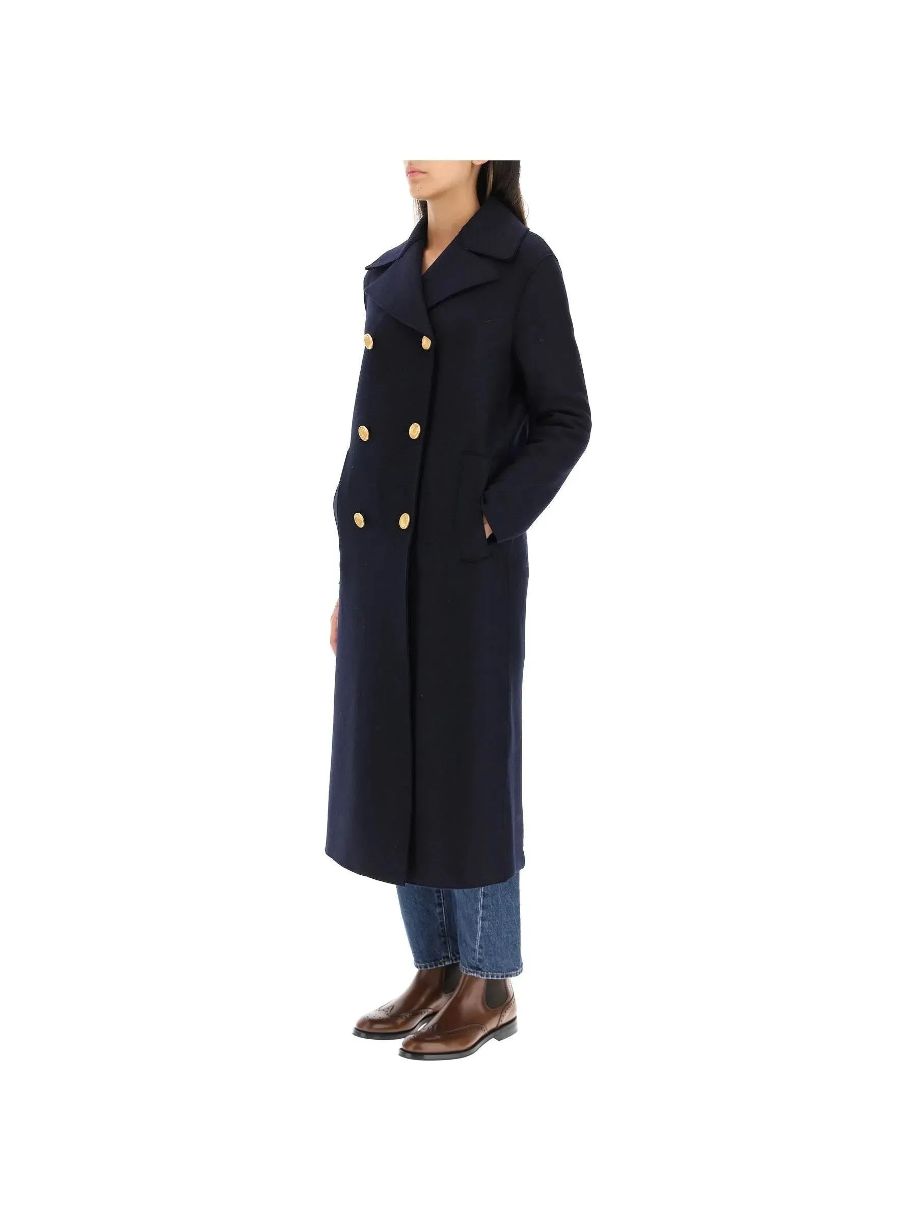 Double-Breasted Coat Wool