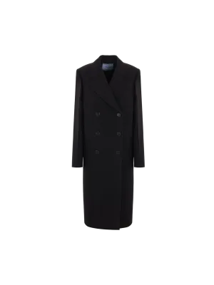 Double-Breasted Wool Twill Coat