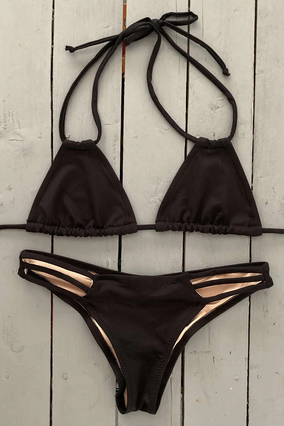 Double String Triangle Bikini Top