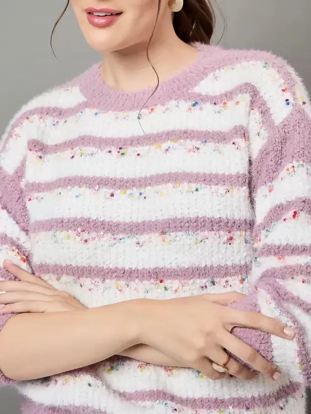 Dual-Tone Woolen Sweater Women