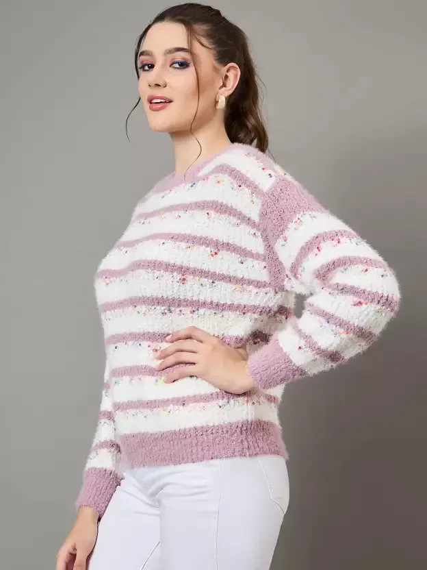 Dual-Tone Woolen Sweater Women