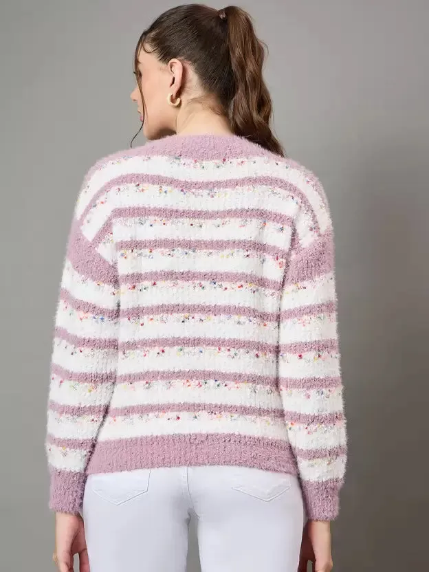 Dual-Tone Woolen Sweater Women