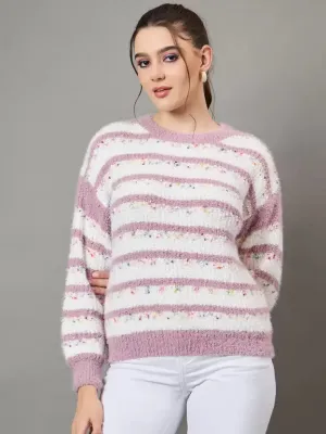Dual-Tone Woolen Sweater Women