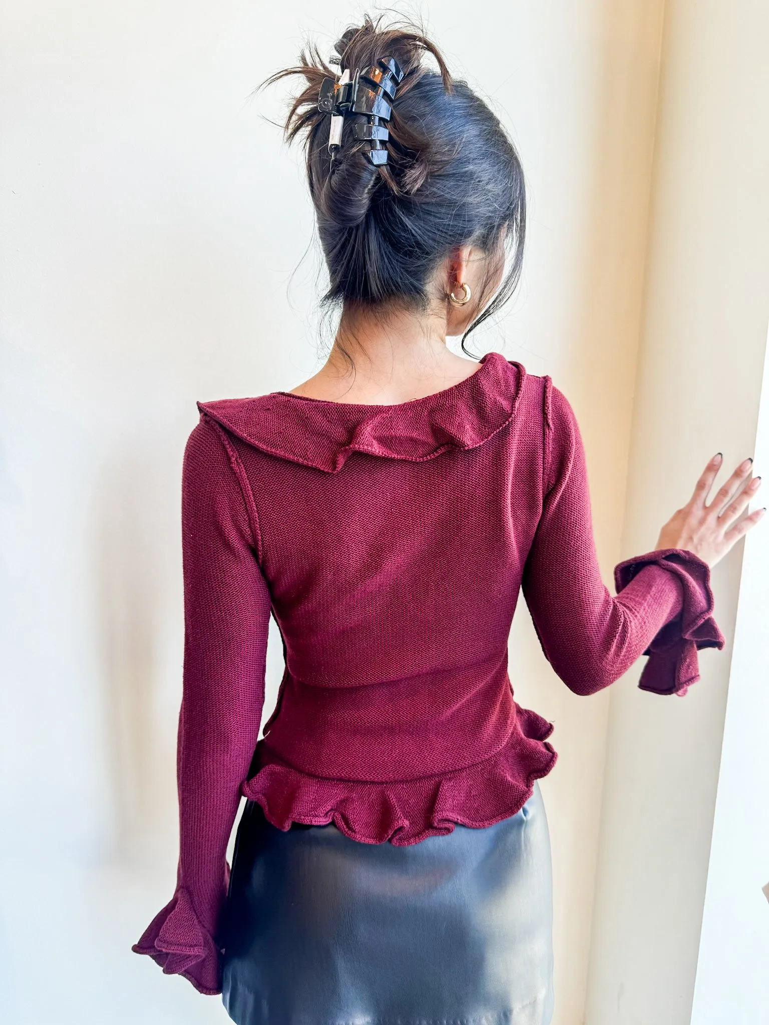 Elena Sweater - Burgundy