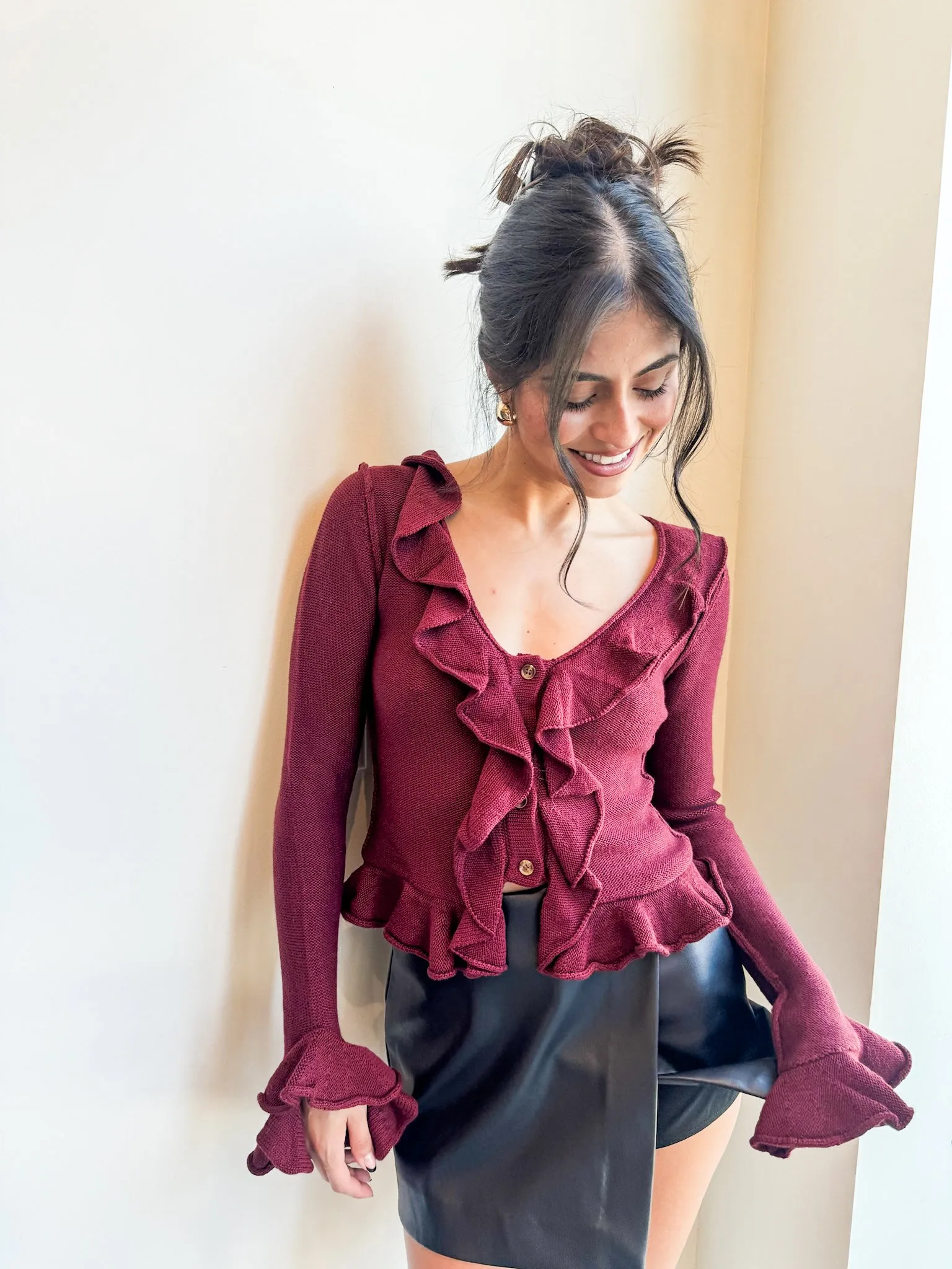 Elena Sweater - Burgundy