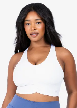 Elevate Touch Ruched Bra White