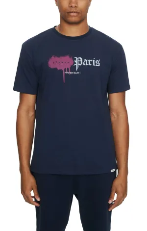 Eleven Paris Knit Short Sleeve Crewneck T-Shirt (DRESS NAVY)