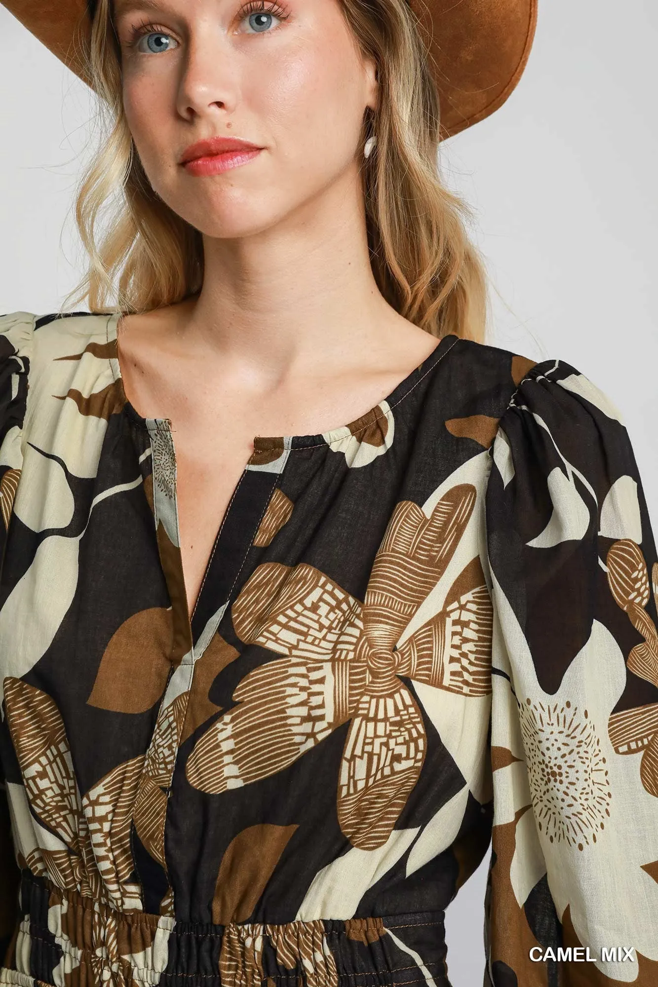 Elle Fall Floral Print Dress