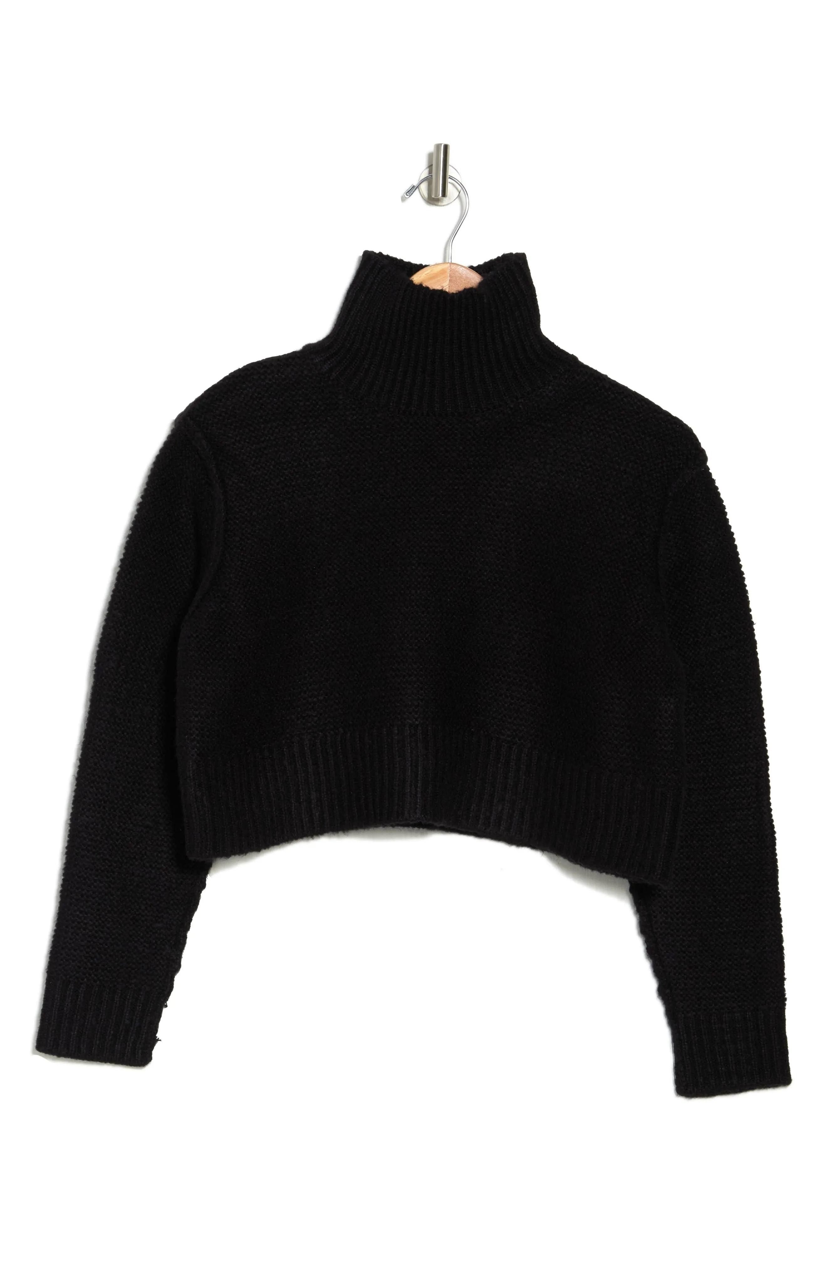 ELODIE Mockneck Crop Sweater